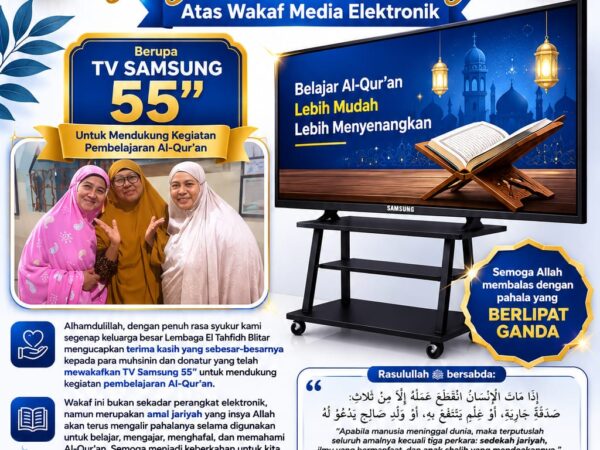Terima Kasih Donatur Atas Donasi Media Elektronik TV Samsung 55"